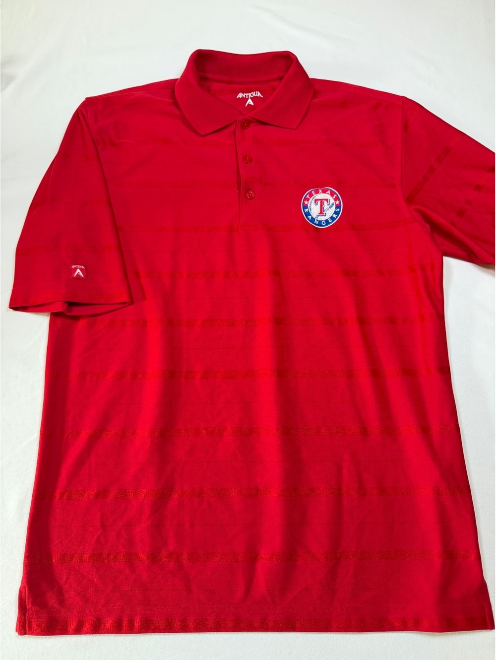 Texas Rangers Antigua Polo Men’s Small Red MLB Baseball Shirt 2012 Performance